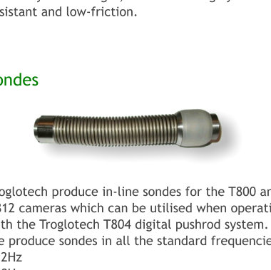 Troglotech Pushrod System - Drain Camera - CCTV Drainage Inspection 1 inch Camera Pan and Tilt